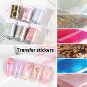 Bright Nail Foil Transfer - Available in 8 designs Nail Art