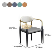 Brown Contemporary Arm Chair with Gold Accent Chairs