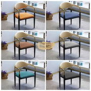 Brown Contemporary Arm Chair with Gold Accent Chairs