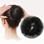 Elastic Bun Hair Net with Lace | 9.5cm | Black