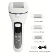 USB Rechargeable Foot File Callus Remover with Display & Light