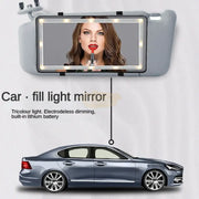 Car Visor Vanity Mirror with LED 260*135mm | 3 Light Modes | USB Rechargeable Mirror