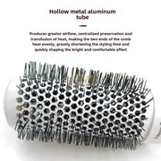 Ceramic Ionic Round White Hair Brush 1.8| Anti‑Frizz & Smooth Styling Hair Brush