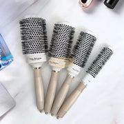 Ceramic Ionic Round White Hair Brush 1.8| Anti‑Frizz & Smooth Styling Hair Brush