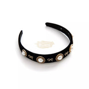 Clarmer Baroque Velvet Crystal Headband Hair Accessories