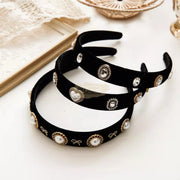 Clarmer Baroque Velvet Crystal Headband Hair Accessories