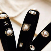 Clarmer Baroque Velvet Crystal Headband Hair Accessories