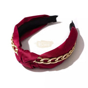 Clarmer Knotted Chain Wide headband Design 18 Hair Accessories