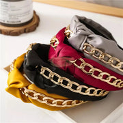 Clarmer Knotted Chain Wide headband Design 18 Hair Accessories