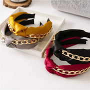 Clarmer Knotted Chain Wide headband Design 18 Hair Accessories
