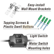 Classic Barber Light Pole | Rotating with light | 32cm Outdoor Lighting