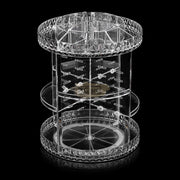 Clear Acrylic Makeup & Cosmetic Organizer with 360 Rotating Chassis Salon Furniture