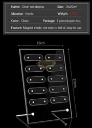 Clear Acrylic Nail Display (Display only) Nail Salon Accessories