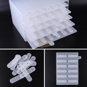 Clear Acrylic Nail Tip Display Board 60 tips - 5 layers Nail Salon Accessories