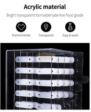 Clear Acrylic Nail Tip Display Board 60 tips - 5 layers Nail Salon Accessories