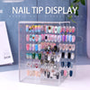 Clear Acrylic Nail Tip Display Board 60 tips - 5 layers Nail Salon Accessories