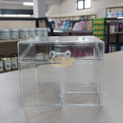 Clear Acrylic Storage Organizer 12×10×9.5cm (Container Only) Salon Furniture