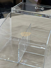 Clear Acrylic Storage Organizer 12×10×9.5cm (Container Only) Salon Furniture