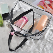 Clear PVC Tote Bag with Black Handle 30x10x22cm Tote Bag