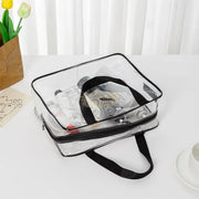 Clear PVC Tote Bag with Black Handle 30x10x22cm Tote Bag