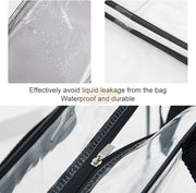 Clear PVC Tote Bag with Black Handle 30x10x22cm Tote Bag