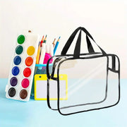 Clear PVC Tote Bag with Black Handle 30x10x22cm Tote Bag