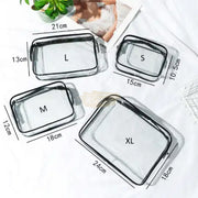 Clear Toiletry Makeup Bag | Black Toiletry Bag