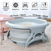 Collapsible Foot Spa Soaking Tub with Massage Rollers Foot Spa