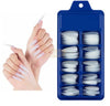 Color Nail Tips | Full Cover | Stiletto | 02 Sheer White (100 pcs/box) Press On Nails
