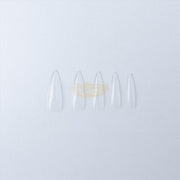 Color Nail Tips | Full Cover | Stiletto | 03 Clear (100 pcs/box) Press On Nails