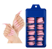Color Nail Tips | Full Cover | Stiletto | 04 Pink (100 pcs/box) Press On Nails