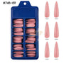 Color Nail Tips | Full Cover | Stiletto | 09 Rose (100 pcs/box) Press On Nails