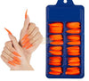 Color Nail Tips | Full Cover | Stiletto | 10 Orange (100 pcs/box) Press On Nails