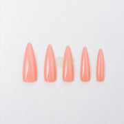 Color Nail Tips | Full Cover | Stiletto | 14 Peach (100 pcs/box) Press On Nails
