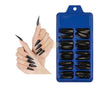 Color Nail Tips | Full Cover | Stiletto | 15 Black (100 pcs/box) Press On Nails