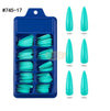 Color Nail Tips | Full Cover | Stiletto | 17 Mint Green (100 pcs/box) Press On Nails