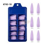 Color Nail Tips | Full Cover | Stiletto | 18 Lilac (100 pcs/box) Press On Nails