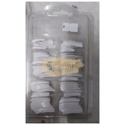 Colored Half Cover French Nail Tips 100 pcs - White Nail Tips