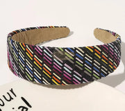 Colorful Mixed Color Woven Straw Raffia Braided Wide Headband Hair Accessories