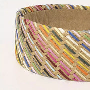 Colorful Mixed Color Woven Straw Raffia Braided Wide Headband Hair Accessories