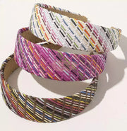 Colorful Mixed Color Woven Straw Raffia Braided Wide Headband Hair Accessories