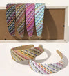 Colorful Mixed Color Woven Straw Raffia Braided Wide Headband Hair Accessories