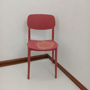Colorful Modern Plastic Chair Rose Red Chairs