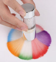 Colorful Nail Dust Brush with Rhinestone Handle Nail Dust Brush