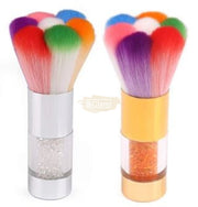 Colorful Nail Dust Brush with Rhinestone Handle Nail Dust Brush