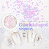 Colorful Shaped Nail Sequins Available in 6 designs Nail Sequins