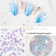 Colorful Shaped Nail Sequins Available in 6 designs 6 Nail Sequins
