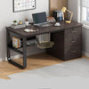 Computer Desk With 3 Drawers | Black 140cm Computer Desk