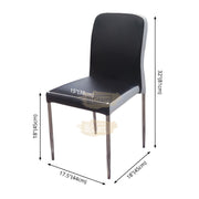 Contemporary Chair | White with Black Trim & Silver Legs Chairs