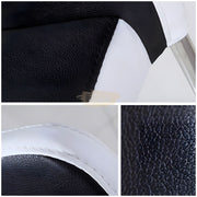 Contemporary Chair | White with Black Trim & Silver Legs Chairs